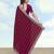 Wine georgette embroidery work saree with unstitched blouse piece