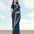 Morpich georgette embroidery work saree with unstitched blouse piece
