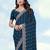 Morpich georgette embroidery work saree with unstitched blouse piece