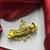 22K Gold Plated Peacock Hair Clip with Kemp Stones – Traditional Indian Bridal Brooch