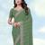 Pista georgette embroidery work saree with unstitched blouse piece