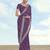 Lavender georgette embroidery work saree with unstitched blouse piece