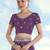 Lavender georgette embroidery work saree with unstitched blouse piece