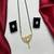 Gold Plated Mangalsutra Set with CZ Solitaire Studs, Traditional Black Bead Necklace