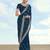 Morpich georgette embroidery work saree with unstitched blouse piece