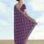 Lavender georgette embroidery work saree with unstitched blouse piece
