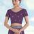 Lavender georgette embroidery work saree with unstitched blouse piece