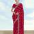 Rani pink georgette embroidery work saree with unstitched blouse piece
