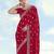 Rani pink georgette embroidery work saree with unstitched blouse piece