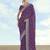 Lavender georgette embroidery work saree with unstitched blouse piece