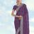 Lavender georgette embroidery work saree with unstitched blouse piece