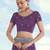 Lavender georgette embroidery work saree with unstitched blouse piece