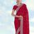 Rani pink georgette embroidery work saree with unstitched blouse piece