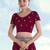 Wine georgette embroidery work saree with unstitched blouse piece