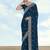 Morpich georgette embroidery work saree with unstitched blouse piece