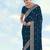 Morpich georgette embroidery work saree with unstitched blouse piece