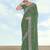 Pista georgette embroidery work saree with unstitched blouse piece