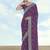 Lavender georgette embroidery work saree with unstitched blouse piece