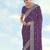 Lavender georgette embroidery work saree with unstitched blouse piece
