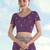 Lavender georgette embroidery work saree with unstitched blouse piece