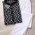 Black color unique cross pattern white thread embroidery with silver sequence silk men's kurta payjama set