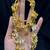 Gold Pearl Ghungroo Bracelet, Kundan Style Hand Chain, Traditional Bridal Bangle