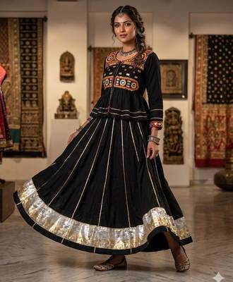 Black embroidered rayon round-neck jacket 1