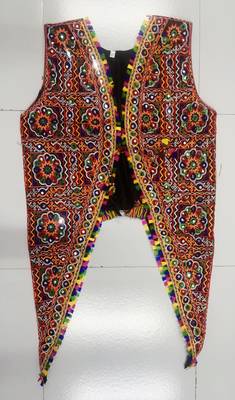 Multicolor embro embroidered cotton v-neck Jacket 3