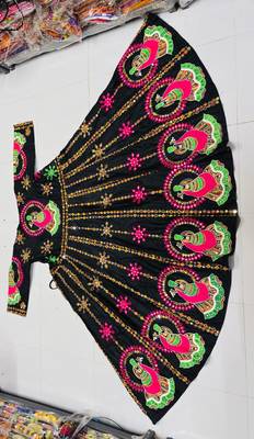 Black embroidered rayon long shrug 3