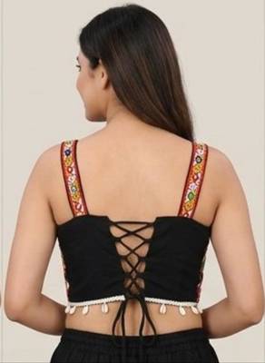 Multicolor embroidered cotton square-neck blouse 2