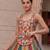 Multicolor embroidered cotton round-neck blouse
