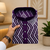 Purple color unique cross pattern white thread embroidery with silver sequence silk men's kurta payjama set