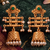Traditional indian gold plated with green stones earrings