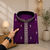 Purple color all over silver jari with embroidery buti matka silk men's kurta payjama set