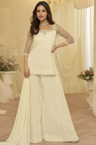 Lemon embroidered shara suit stiched