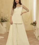 Lemon embroidered shara suit stiched