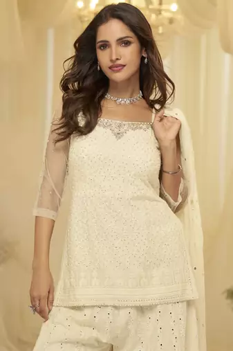Lemon embroidered shara suit stiched