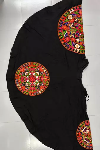 black rayon embroidered lehenga choli