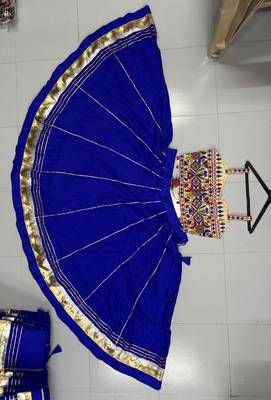royal blue rayon plain lehenga choli 2