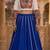 royal blue rayon plain lehenga choli