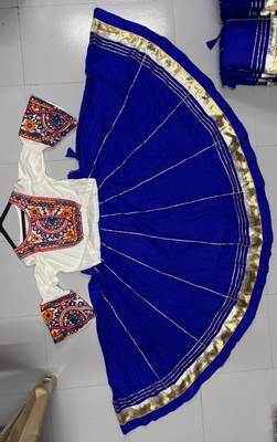 royal blue rayon plain lehenga choli 2