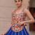 royal blue rayon plain lehenga choli