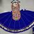 royal blue rayon plain lehenga choli