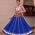 royal blue rayon plain lehenga choli