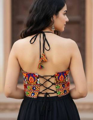 black rayon plain lehenga choli 2