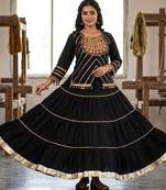 black rayon embroidered lehenga choli