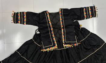 black rayon embroidered lehenga choli 3
