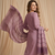 Purple straight kurta pant with printed dupatta set