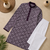 Purple color white embroidery thread work with multi sequence silk men's kurta payjama set