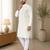 White color white embroidery thread work with multi sequence silk men's kurta payjama set